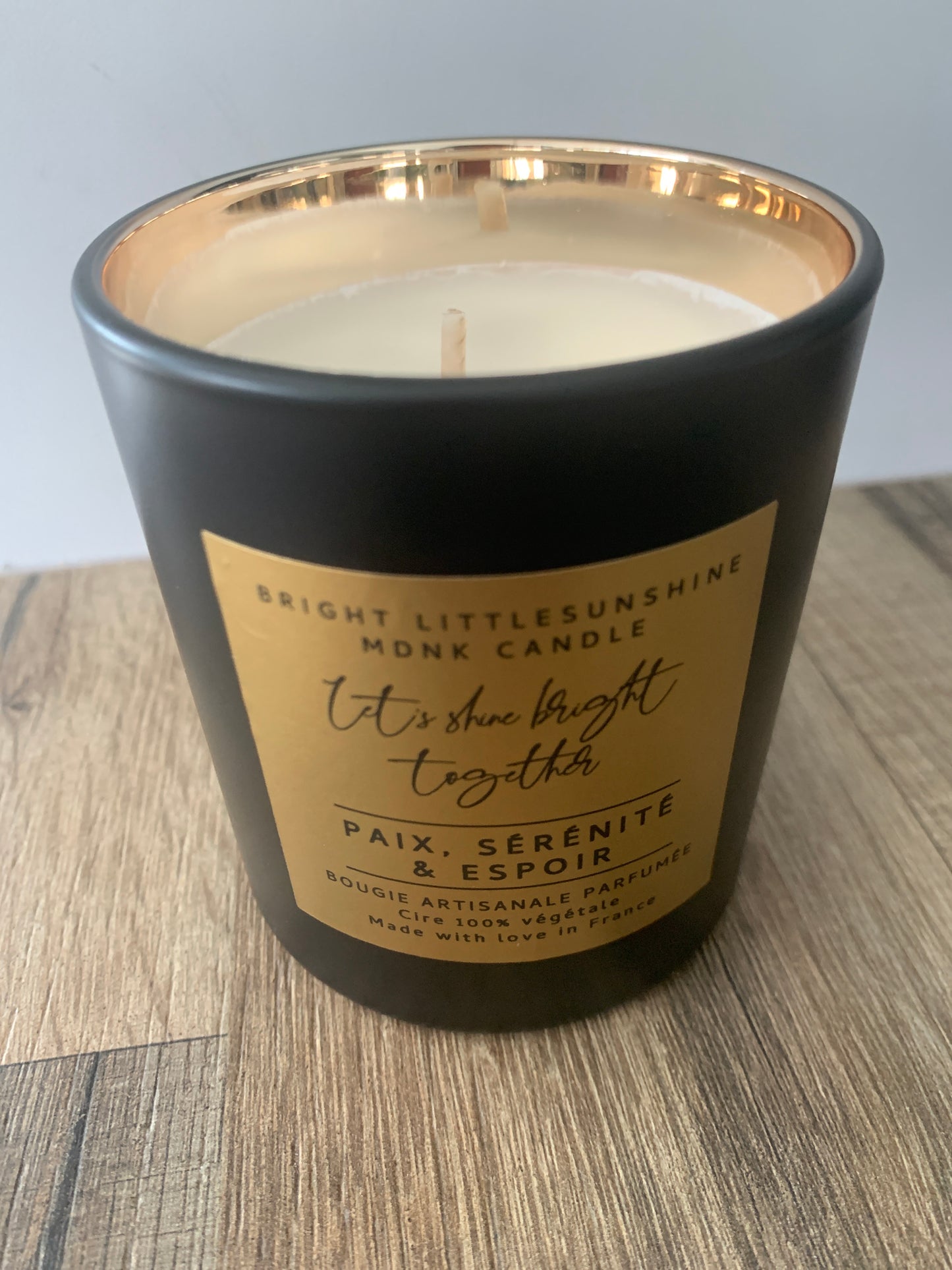 ☀️PAIX, SERENITE & ESPOIR ☀️ 265g cire - OR