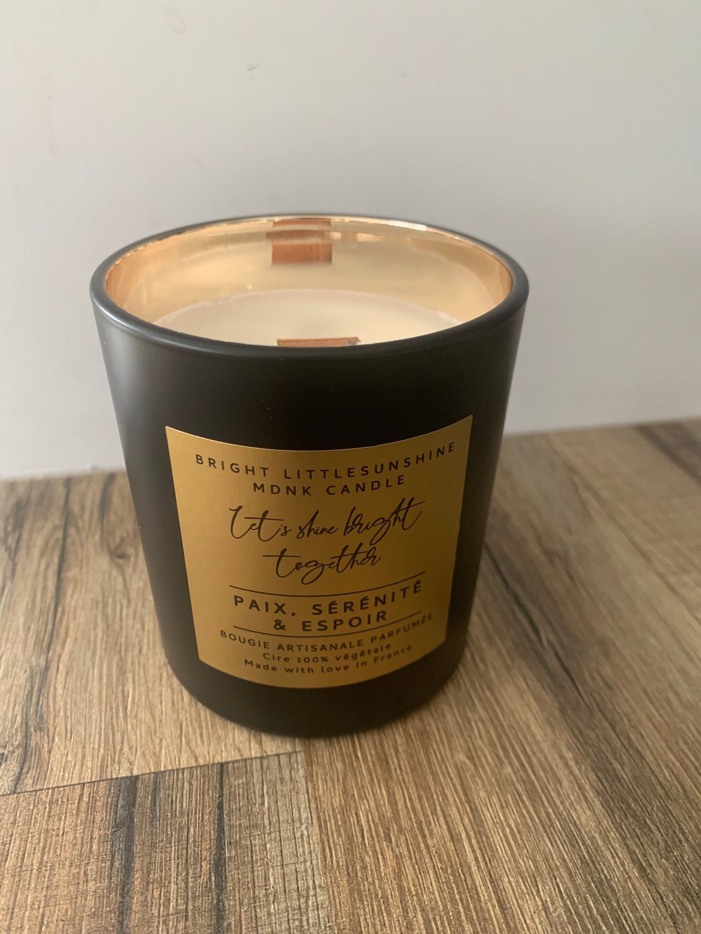 ☀️PAIX, SERENITE & ESPOIR ☀️ 265g cire - OR