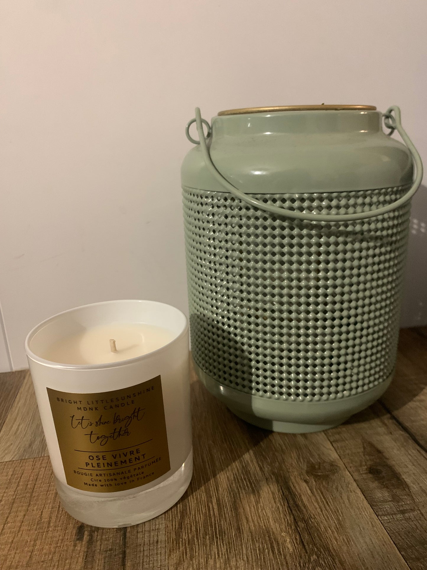 ☀️OSE VIVRE PLEINEMENT ☀️ 230g cire - OR & WHITE