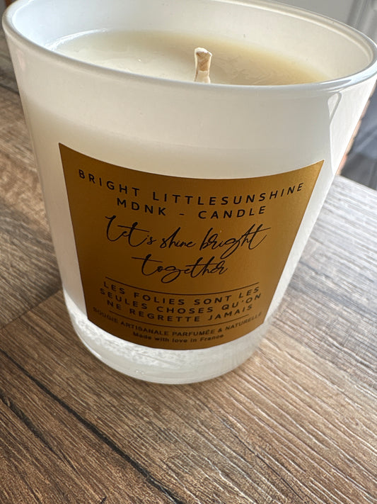 ☀️LES FOLIES SONT LES SEULES CHOSES QU’ON NE REGRETTE JAMAIS☀️ 230g cire - OR